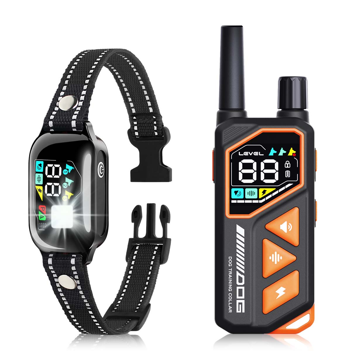 Rechargeable 2-in-1 Smart Dog Training Collar with Remote – 1000m Range
