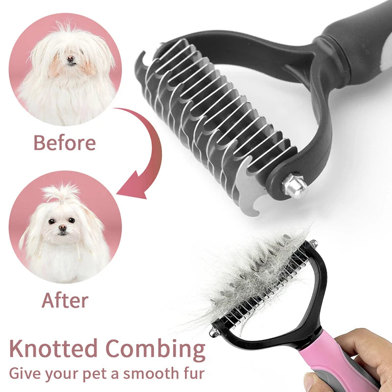 Pet Hair Removal Comb and Grooming Tool