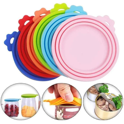 3-in-1 Silicone Pet Food Can Cover for Dogs and Cats