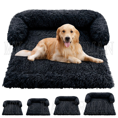 Dog Bed Faux Fur Cat Bed Washable Round Square Pillow Pet Bed Suitable for Small and Medium Dogs S-XXL