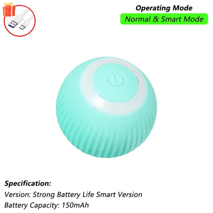 Cat Interactive Smart Ball Toy – Rechargeable Rolling Ball with Tail, Obstacle Avoidance & LED Modes