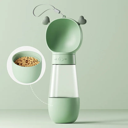 2-in-1 Portable Dog Water and Food Bottle