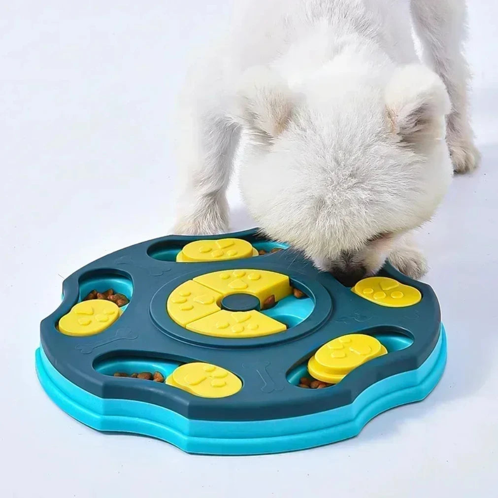 Dog Puzzle Toy & Slow Feeder Bowl – IQ Training Food Dispenser
