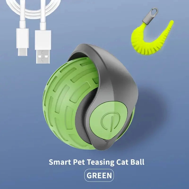 Smart Automatic Cat Toy Ball – USB Rechargeable Interactive Rolling & Bouncing