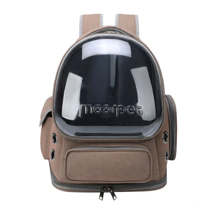 Transparent Pet Carrier Backpack – Outdoor Travel Bag for Cats & Small Dogs