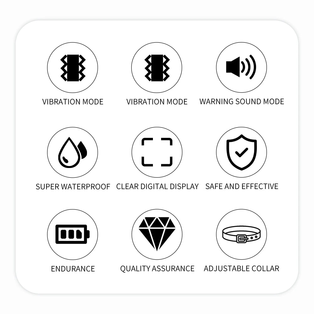 Automatic 3-Mode Ultrasonic Anti-Bark Dog Collar (with No Shock)