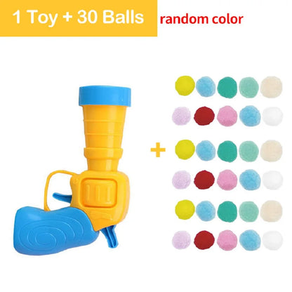 Cat Plush Ball Launcher Toy