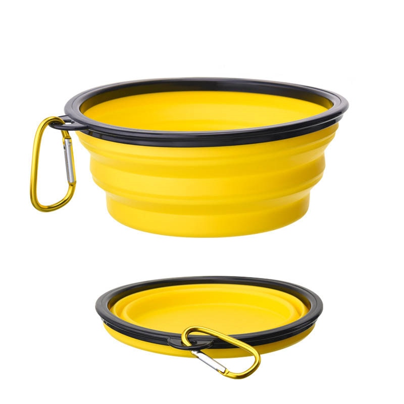 350/1000ml Large Collapsible Dog Folding Silicone Bowl (1-Pack)