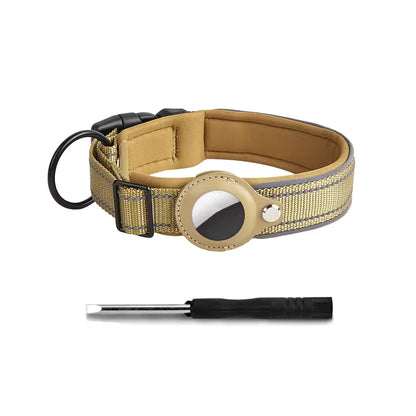 Reflective AirTag-Compatible Dog Collar for Apple AirTag