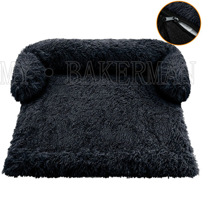 Dog Bed Faux Fur Cat Bed Washable Round Square Pillow Pet Bed Suitable for Small and Medium Dogs S-XXL