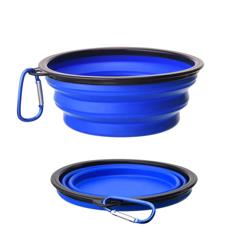 350/1000ml Large Collapsible Dog Folding Silicone Bowl (1-Pack)