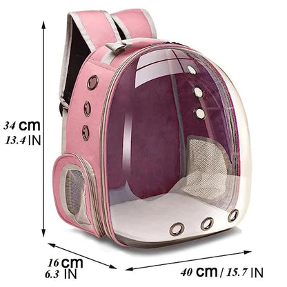Transparent Capsule Pet Carrier Backpack – Breathable Travel Bag for Cats, Puppies