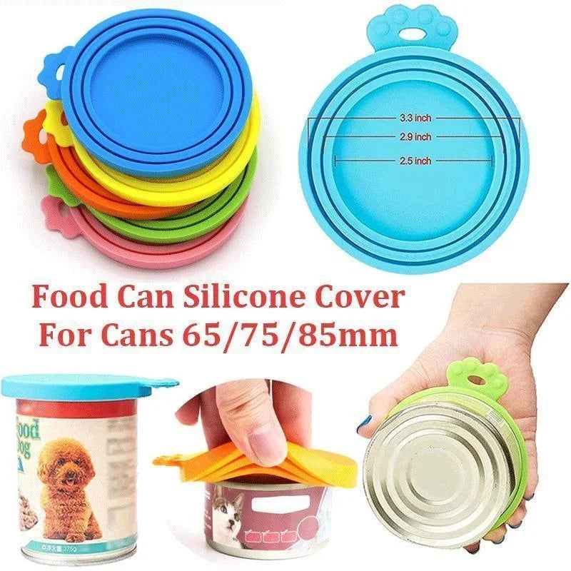 3-in-1 Silicone Pet Food Can Cover for Dogs and Cats