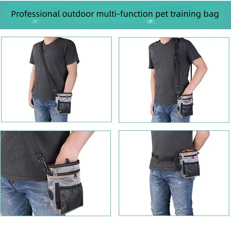 Pet Training Waist Bag with Multi-functional Dog Bowl