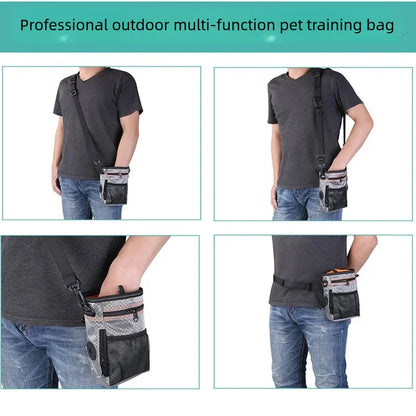 Pet Training Waist Bag with Multi-functional Dog Bowl