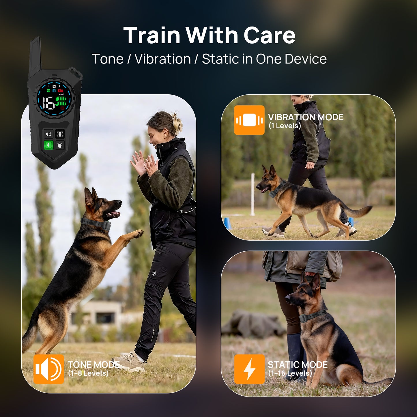 Astko T820-PRO Premium 3‑in‑1 Dog Training collar with wireless dog fence