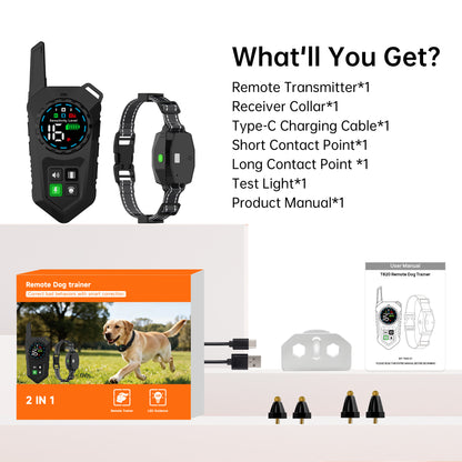 Astko T820 3‑in‑1 Remote Dog Trainer with Bark Control