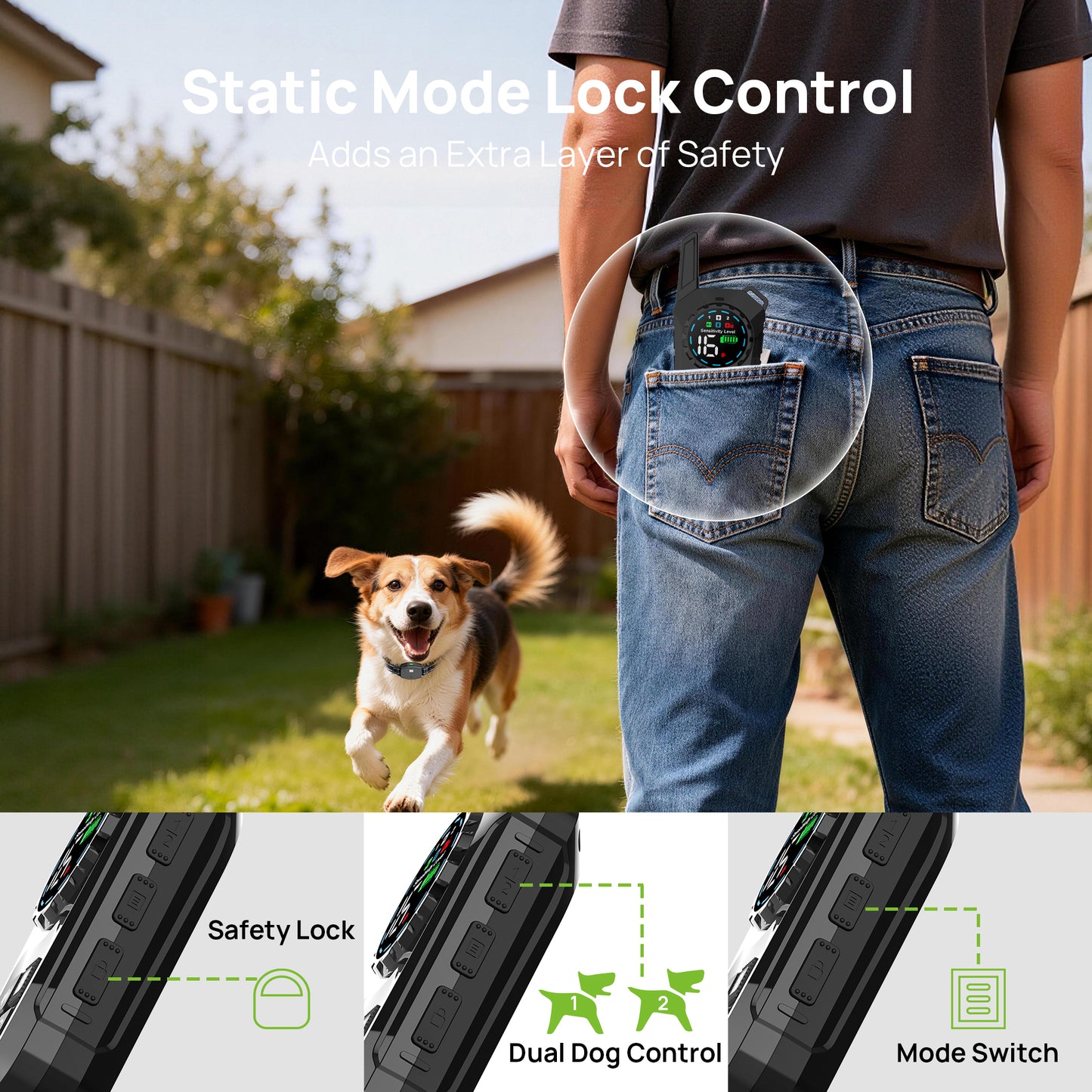 Astko T820 3‑in‑1 Remote Dog Trainer with Bark Control