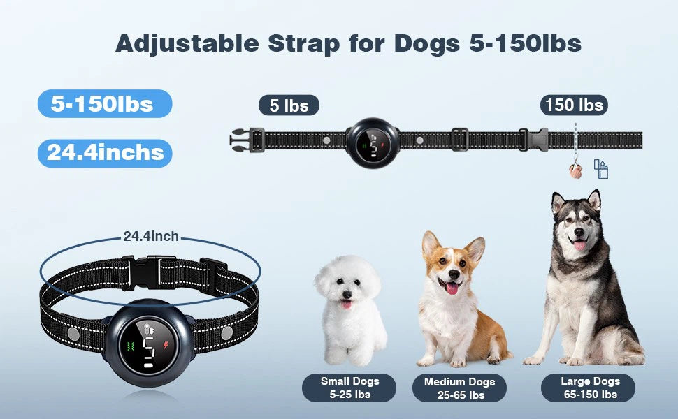 2-in-1 Dog Training and Anti-Bark Collar (Up to 1640ft / 500m Range)