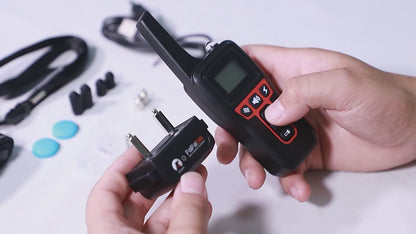 Rechargeable 2-in-1 Dog Shock Collar with Remote Anti-Bark and Training Device