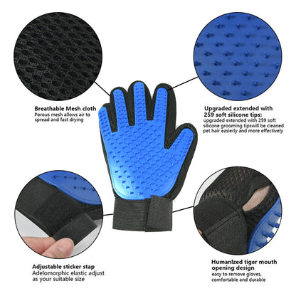 Pet Grooming Glove Brush